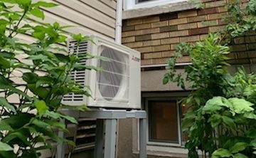 Outdoor Heat Pump Ductless installed in Alta Vista, Ottawa by AirZone HVAC Services